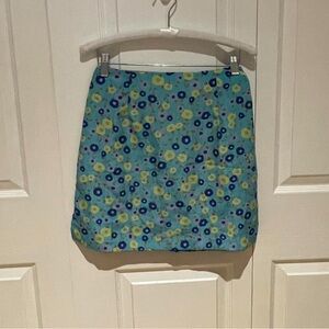 90s vintage My Michelle blue floral mini skirt
